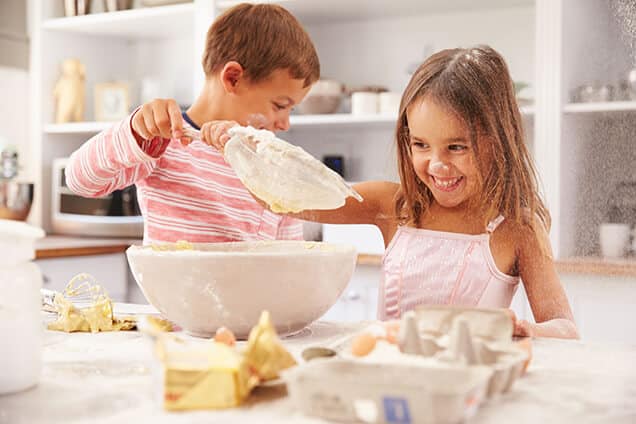 Kids Baking Together In the Kitchen